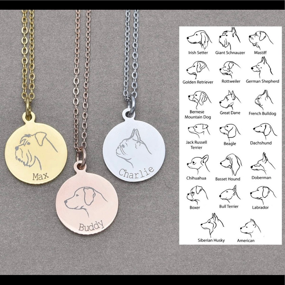 personalized custom dog necklace